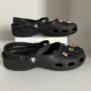 Crocs Women's Black With Charms Size 8.